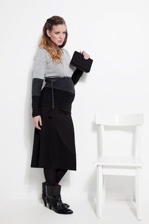 Geraldine Neumann embarazada vestida por Diseño Urbano